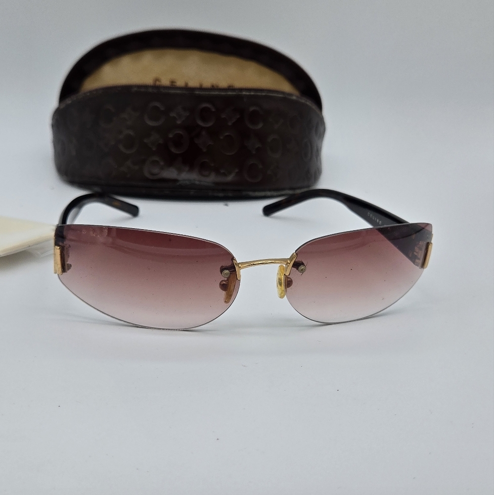 SCE1 - CELINE Sunglasses SC1092 Lens: Brown Frame: Tortoise Brown - Picture 2 of 11